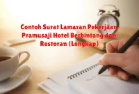 Contoh Surat Lamaran Pekerjaan Pramusaji Hotel Berbintang dan Restoran (Lengkap)
