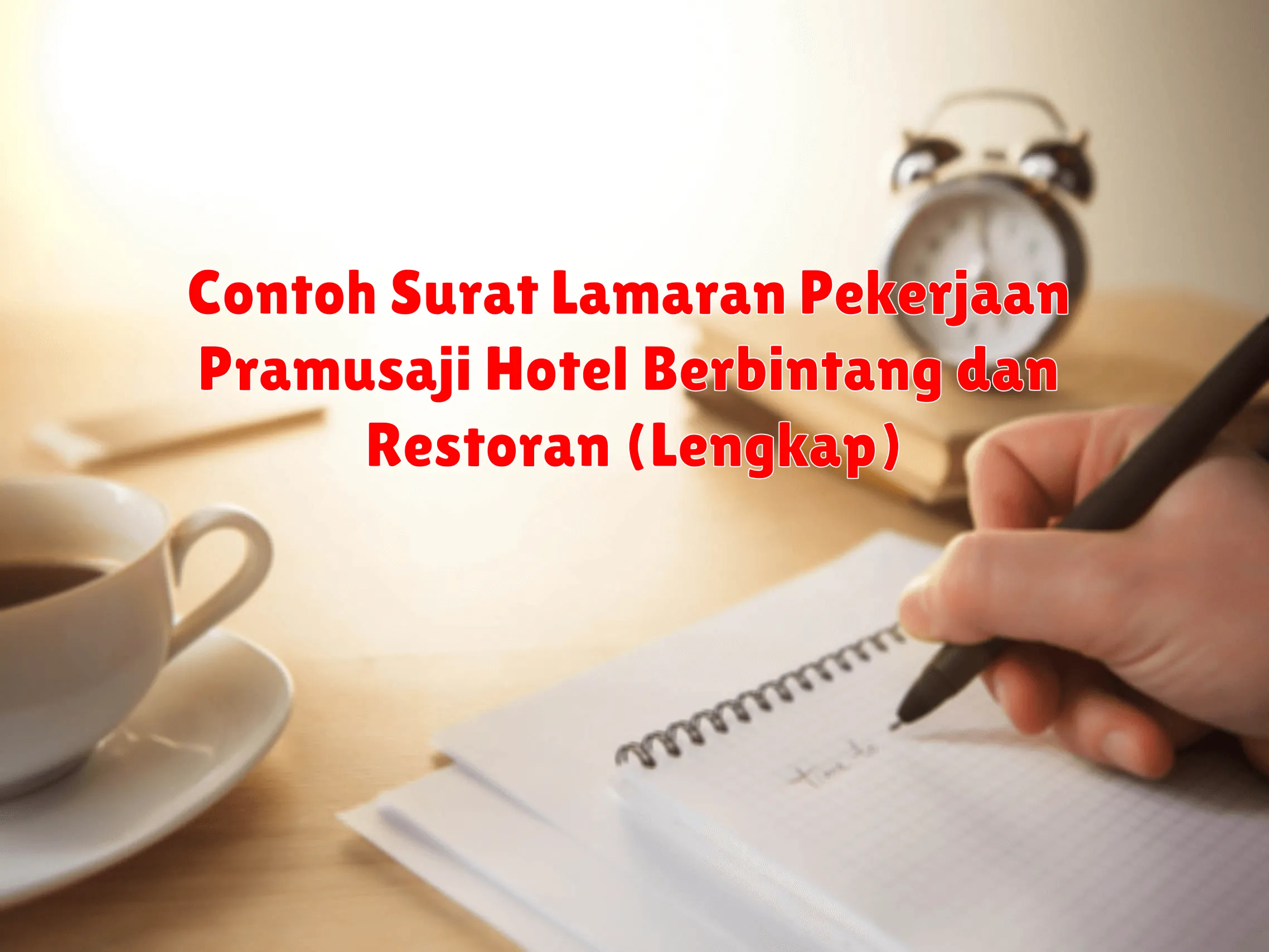 Contoh Surat Lamaran Pekerjaan Pramusaji Hotel Berbintang dan Restoran (Lengkap)