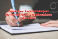 Contoh Surat Lamaran Pekerjaan Marketing Properti yang Meyakinkan dan Efektif Contoh Surat Lamaran Pekerjaan Marketing Properti yang Meyakinkan dan Efektif