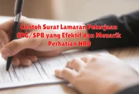 Contoh Surat Lamaran Pekerjaan SPG/SPB yang Efektif dan Menarik Perhatian HRD Contoh Surat Lamaran Pekerjaan SPG/SPB yang Efektif dan Menarik Perhatian HRD