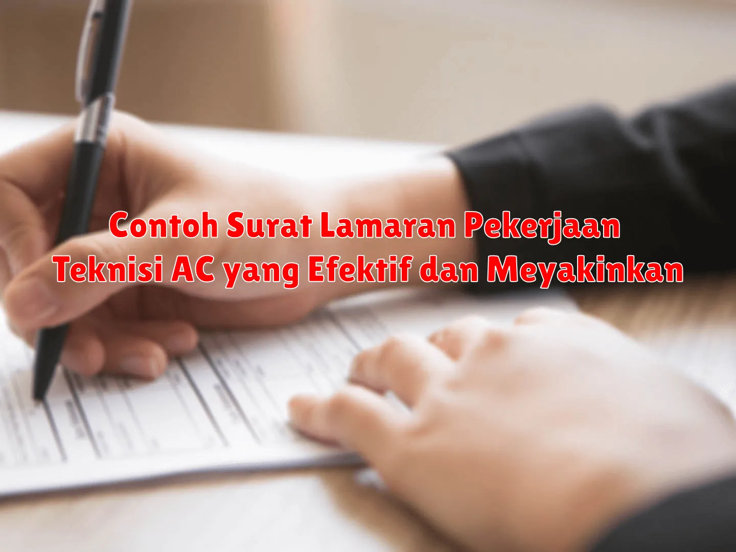 Contoh Surat Lamaran Pekerjaan Teknisi AC yang Efektif dan Meyakinkan