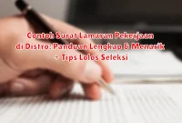 Contoh Surat Lamaran Pekerjaan di Distro: Panduan Lengkap & Menarik + Tips Lolos Seleksi