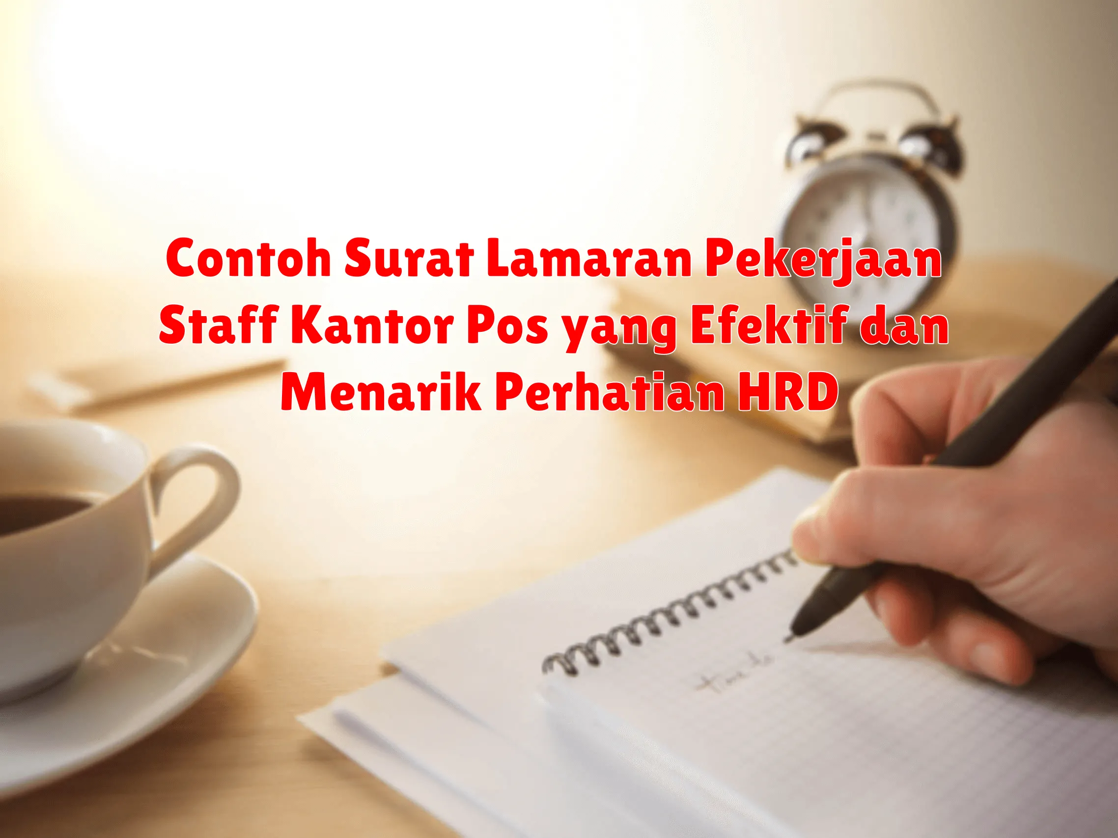 Contoh Surat Lamaran Pekerjaan Staff Kantor Pos yang Efektif dan Menarik Perhatian HRD