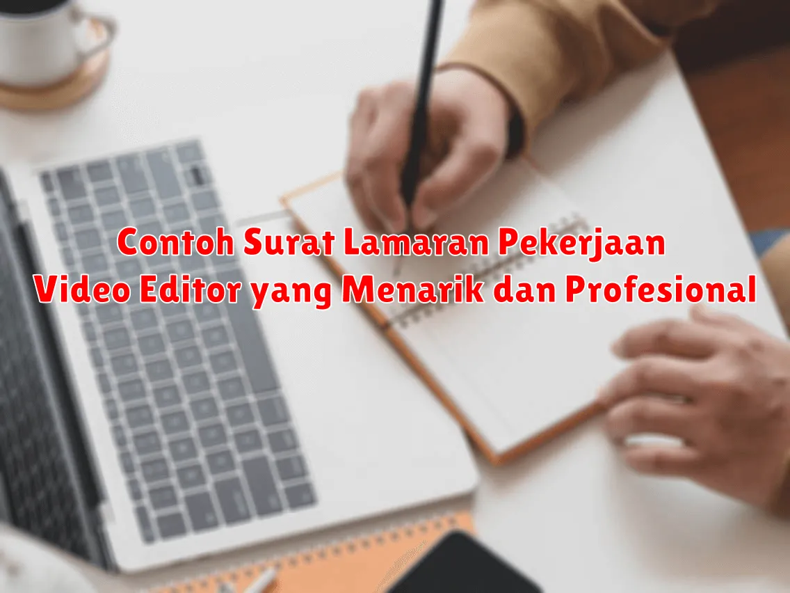 Contoh Surat Lamaran Pekerjaan Video Editor yang Menarik dan Profesional