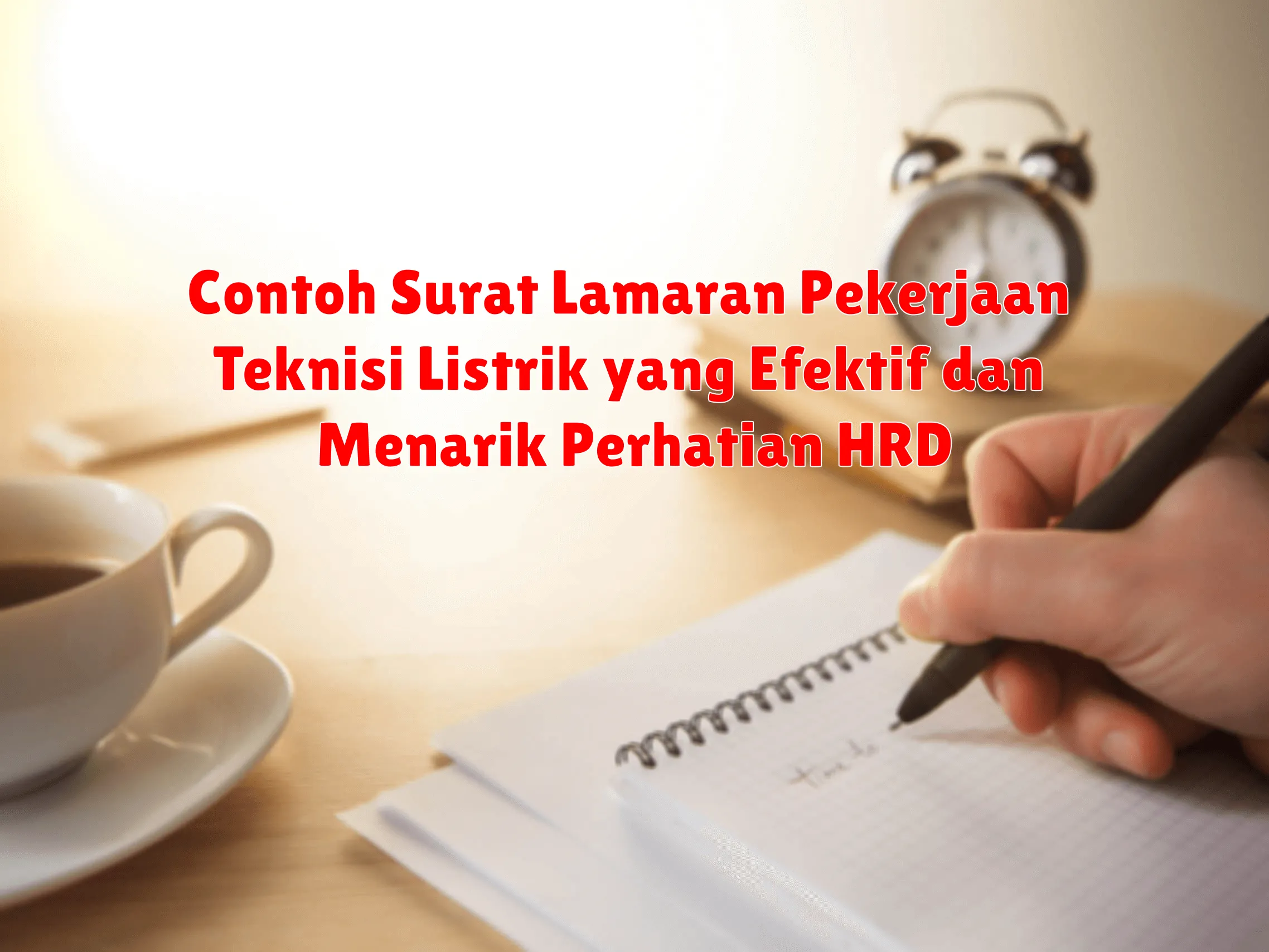 Contoh Surat Lamaran Pekerjaan Teknisi Listrik yang Efektif dan Menarik Perhatian HRD