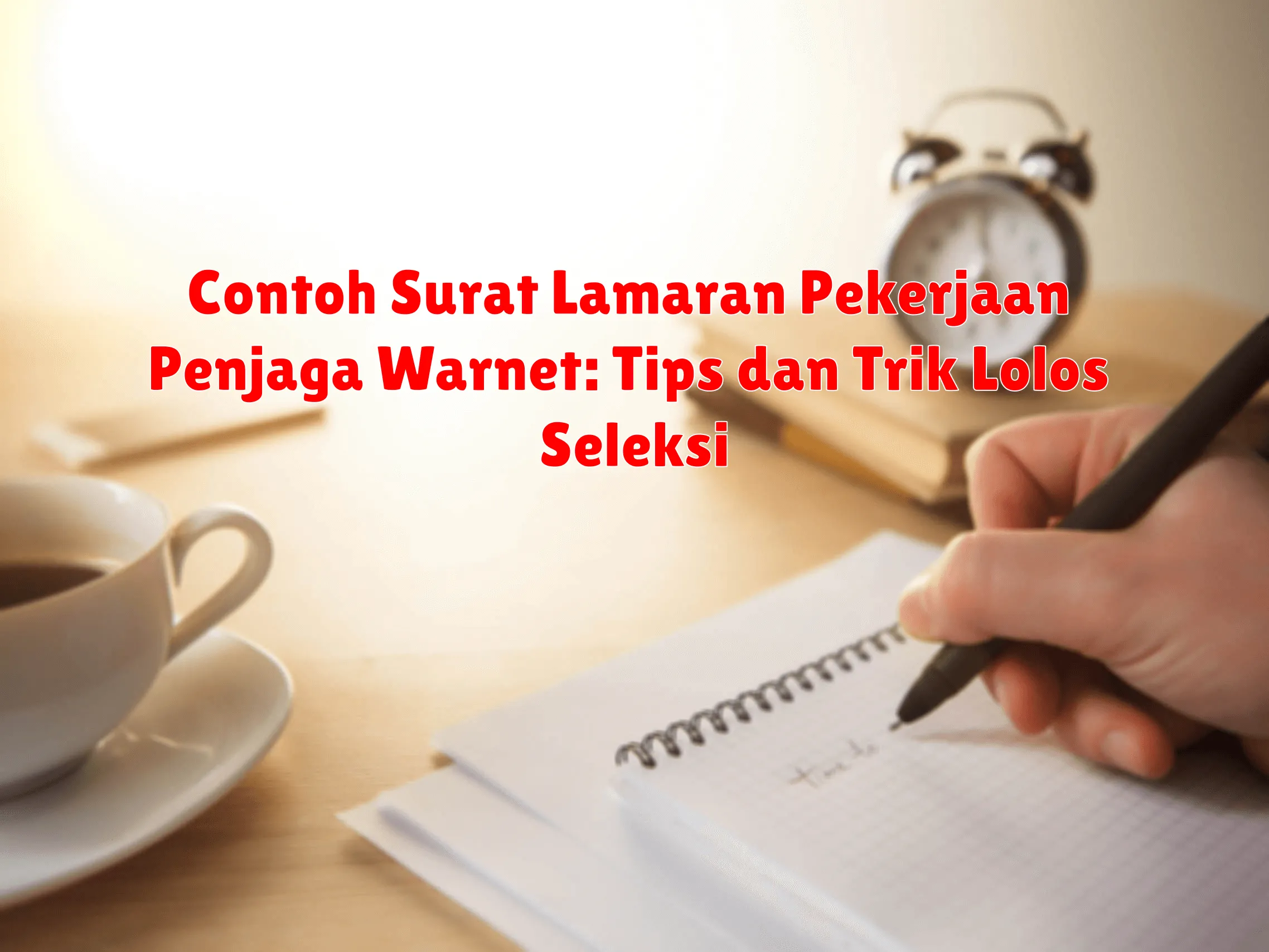 Contoh Surat Lamaran Pekerjaan Penjaga Warnet: Tips dan Trik Lolos Seleksi