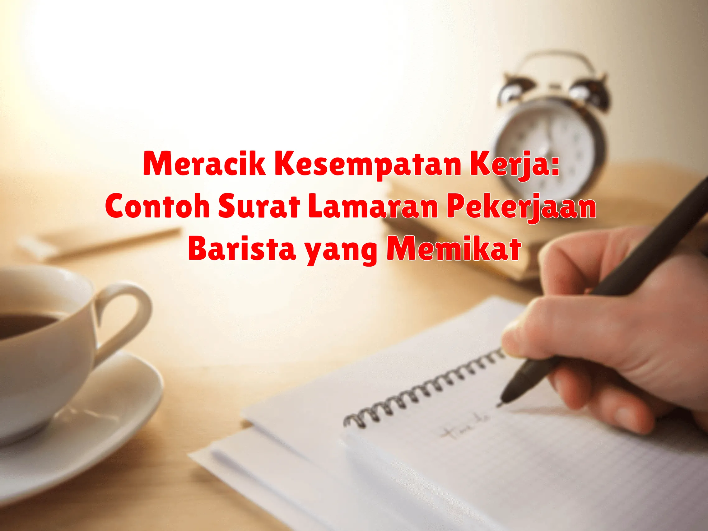 Meracik Kesempatan Kerja: Contoh Surat Lamaran Pekerjaan Barista yang Memikat